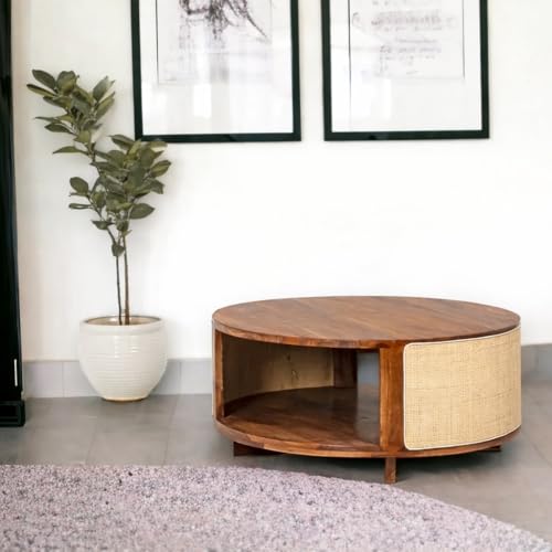 SMAART CRAAFTS Cane Solid Wood Coffee Table 25 kg - Image 4