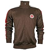 st pauli jacke kinder  FC St. Pauli Trainingsjacke Sportjacke Jacke Logo 2019 Braun + 2X FANERGY Traubenzucker (XXL)