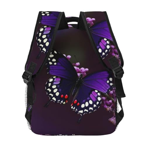 Sac à dos ordinateur portable violet prune papillon pour soulager vos déplacements