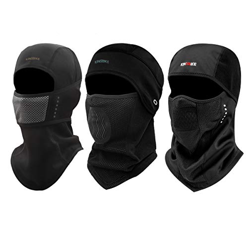KINGBIKE Balaclava Ski Mask Motorcycle Running Full Face Cover Black (Mixed Style)