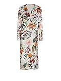 ESSENZA Morgenmantel Vera Filou Sand Bademantel Homecoat Blumen Blüten Rosen Pflanzen Fleece, Größe:M