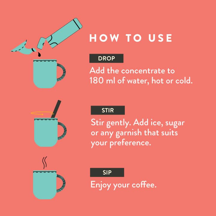 Image of Blue Tokai Coffee Roasters Drop Americano | Liquid Coffee Concentrate | 100% Arabica | Ready to Use Coffee | Hot or Cold | Pack Of 10 Sachets | 20ML Each | Instant Coffee | Specialty Coffee Concentrate