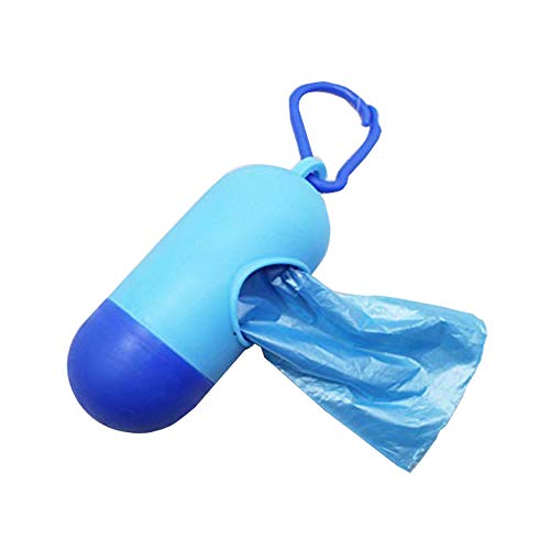 Image of Portable Plastic Diaper odor bags Disposal Bags Roll With Plastic Box Cover (Blue)