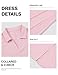 BGOWATU Tennis Dress for Women with Shorts, Golf Polo Dress Sleeveless Collared V Neck Athletic Dress Side Slit Sports Dress Pink XS