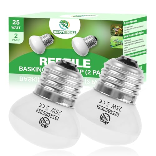 REPTI HOME Terrarium Basking Spot Wärmelampe Reptilien Wärmelampe Daylight 25W 2 Stück E27 Reptilien Heizung Lampe for Bartagame schildkröte Eidechse