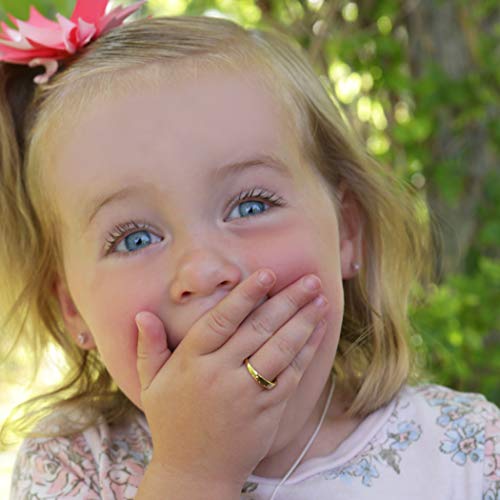 Precious Pieces Sterling Silver with Gold-Plating Baby Ring with CZ3