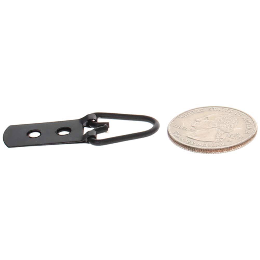 20 Stück D-Ring Bilderaufhänger (42 X 11 Mm) Schwarz – Robust, Mit 2 Löchern, Zum Aufhängen Von Bildern, Gemälden & Fotorahmen