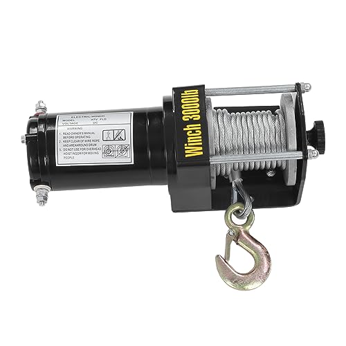 Winche eléctrico mini 24V con control remoto y cable acero miniatura 7