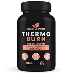 Termogênico à Base de Café Verde, Cafeína e Cromo, 60 Cápsulas de 550mg - Thermo Burn Natural Vitaminas