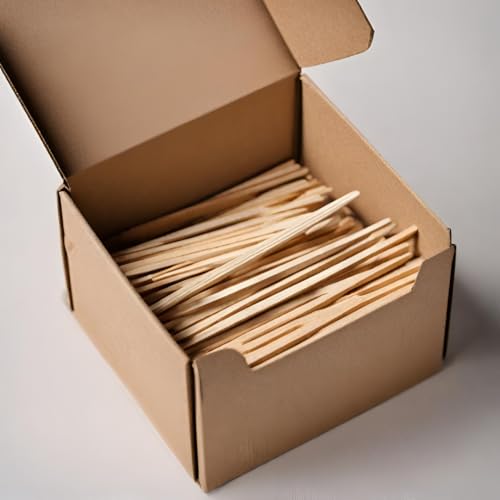 1000x Barista+ Premium Wooden Coffee Stirrers (Multiple Pack Sizes) Boxed Eco-Friendly Coffee Stirrers Suitable for All Hot Drinks Upgraded Coffee Sticks/Drink Stirrers (1000)