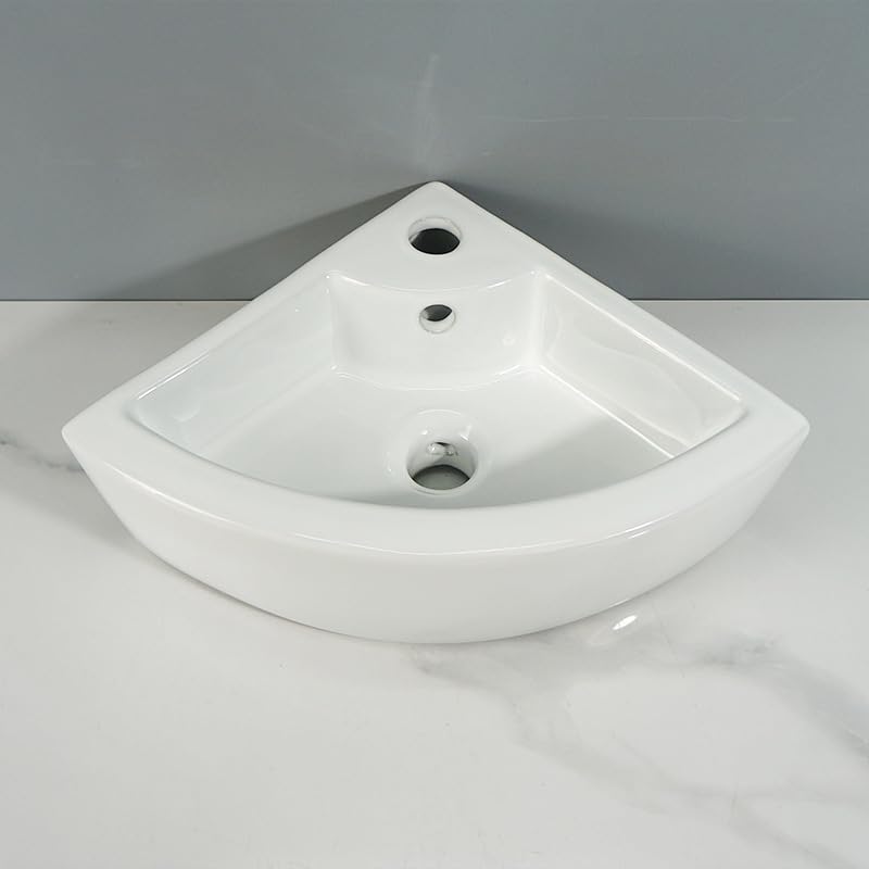 Lavabo moderne minimaliste suspendu en céramique blanche pour studio