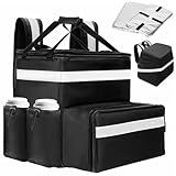 HAIKUSOUBI デリバリーバッグ 「専用防水カバー付き」 「拡張機能付き大容量48L」 保温保冷防水 配達バッグ 宅配 ピザ 寿司