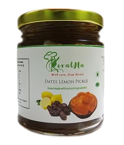 KeralMa Homemade Dates Lemon Pickle | 200g | Authentic Kerala Pickle | Sweet and Sour South Indian Pickle | Tasty pickle | Natural, no artificial flavours | No preservatives (B0C71QHSHK) Amazon Price History, Amazon Price Tracker