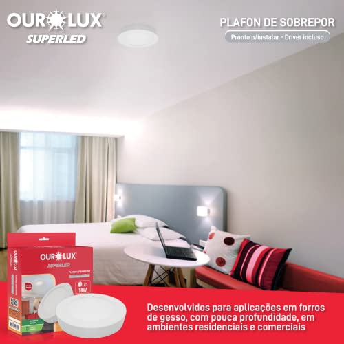 Plafon Led Sobrepor 18W Biv 6400K Redond