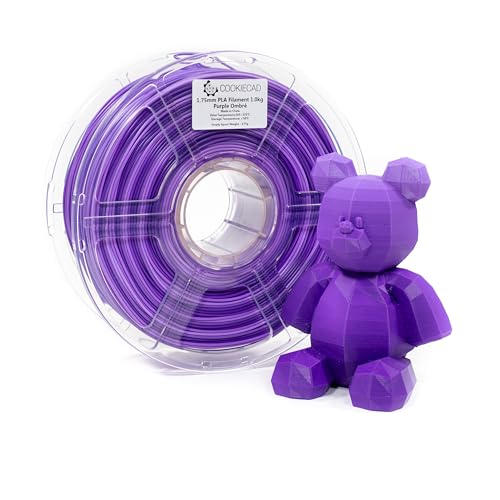 Image of Cookiecad PLA Filament 1.75mm 1kg Rainbow Multicolor 3D Printer Filament - Purple Ombre PLA