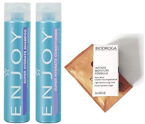 ENJOY Super Hydrate Shampoo & Conditioner DUO 10oz each (2 FREE Hair & Skin Care Samples) Sulfate Free