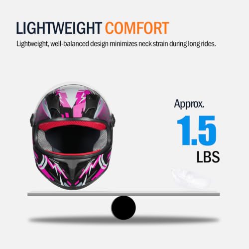 Image of Kids Motorcycle Helmet Full Face DOT Approved