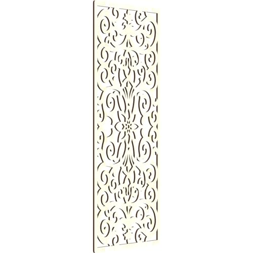 Image of Buel Decorative Pierced Fretwork Wood Wall Panels, 19 3 /8 inchW x 49 3 /8 inchH x 1 /4 inchT, Red Oak