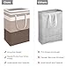 HomeHacks 2-Pack Large Laundry Basket, Waterproof, Freestanding Laundry Hamper, Collapsible Tall Clothes Hamper with Extended Handles for Clothes Toys in the Dorm and Family (Brown, 88L)