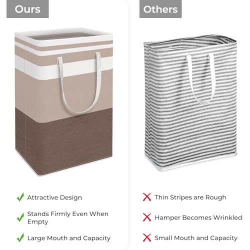 HomeHacks 2 Pack Large Laundry Baskets, Laundry Hampers Bags (Khaki 88Lx2) by HomeHacks - Used condition - Image 3