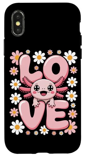 Axolotl Whisperer Groovy Love ���g�� �f�C�W�[�A�[�g �X�}�z�P�[�X iPhone X/XS �p