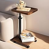 Mesas de sofá de altura ajustable que se deslizan debajo del sofá,