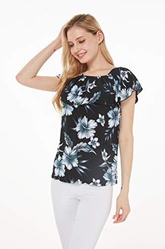 Image of Hawaii Hangover Family Matching Hawaiian Clothes, Midnight Bloom | Family matching Hawaiian outfits, Midnight Bloom, lightweight rayon, machine washable, tropical floral print, luaus, cruises