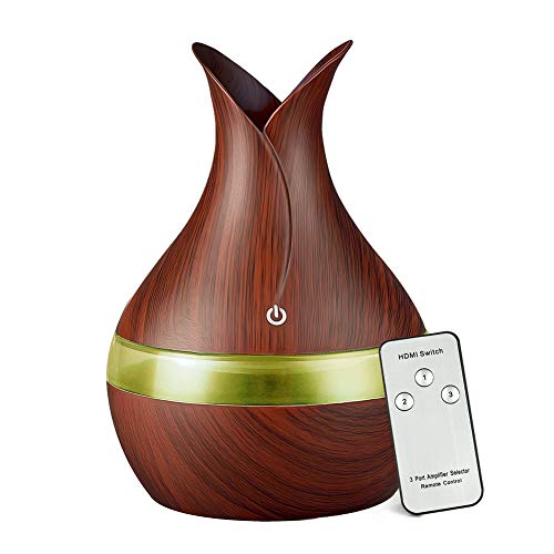 Air Aroma Luftbefeuchter Ultrasonic Aromatherapy Essential Oil Diffuser 300Ml Holzmaserung Ultraschall Kühlen Nebel Ruhige Für