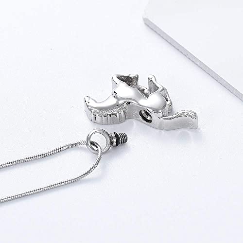 Minicremation Cremation Jewelry Urn Necklace For Ashes For Pet, Running Horse Shape Urn Pendant Cremation Ashes Jewelry Urn Necklace For Ashes Stainless Steel Funeral Keepsake Necklace #TOP4