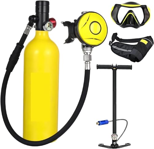 Conjunto de mini cilindros de mergulho KANBUN 1L Respirador de mergulho Tanque de ar Bomba manual pa