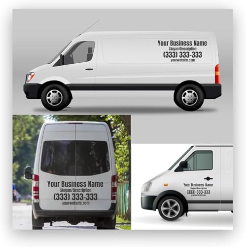 VulgrCo Custom Decals for Trucks, USDOT Number Sticker, Personalized Custom Truck Decals, Weatherproof Semi Truck Stickers for Business Branding - MADE IN USA