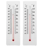 WHAMVOX Wetterfestes Schlüsselversteck aus Kunststoff mit Thermometer 2 Stück Weiß Wandmontiert Frosch Motiv für Garten und Büro Praktisches Outdoor Schlüsselversteck