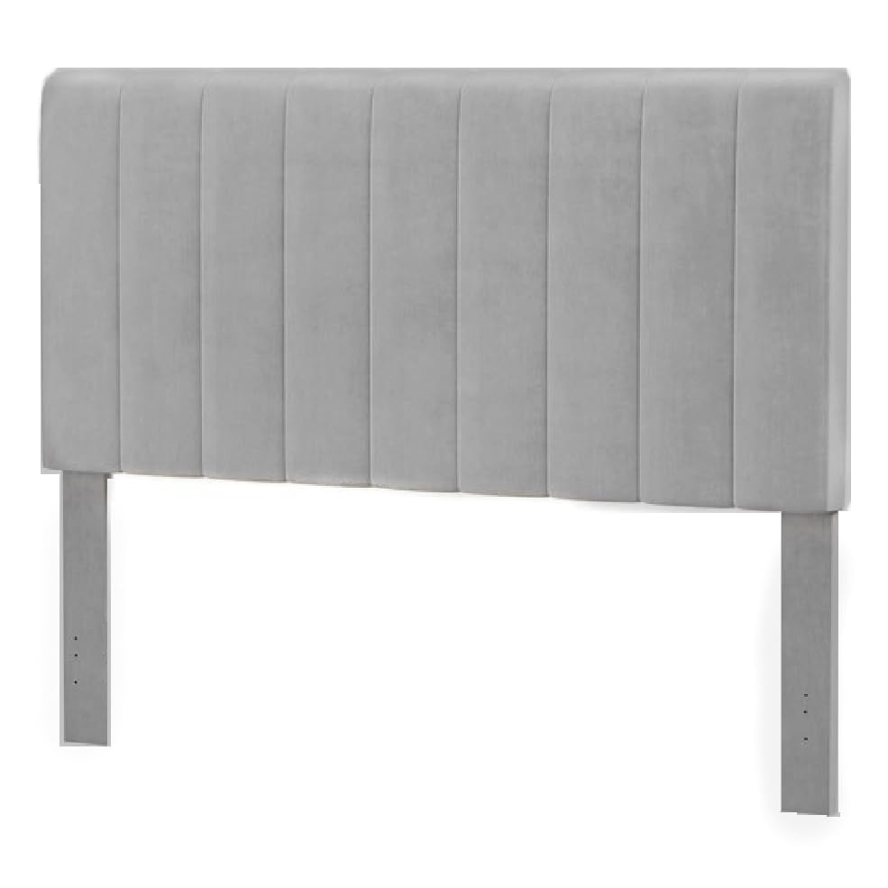 Recamara, Home Generic Cabecera Moderna Queen Matrimonial Barras Respaldo matrimonial Cabecero para Cama (Velvet Grey), MUE-REC-CAB-101