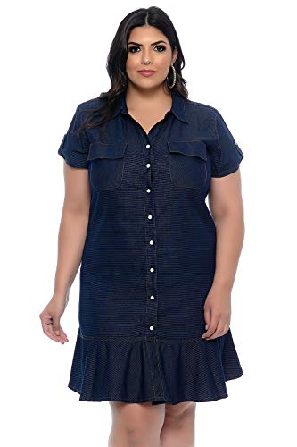 Vestido Chemisier Jeans Plus Size Anastasia-50