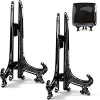 Funzhan 2pcs Clear Acrylic Easels Plastic Plate Stands Holders Fold Display Stand Picture Frame Photo Artwork Home Decoration - 3 Inch