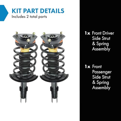 Image of TRQ Front Strut and Spring Assembly Set 2 Piece | For 2000-2013 Chevrolet Impala 1998-2002 Oldsmobile Intrigue