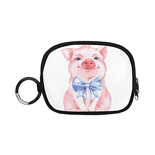 Preisvergleich Produktbild Kleingeldbeutel 2019 Maskottchen Glückstier Niedliches Schwein Kompakte Münztüte Einzigartige Geldbörse Reißverschluss Mit Schlüsselbund Ring Für Mädchen Frauen Kinder