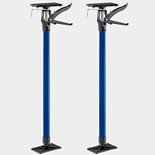 Soporte de techo para paneles de yeso, 2 piezas de altura ajustable para constructores fáciles de apoyar, 115-290 cm extensible, hasta 40 kg de capacidad de carga