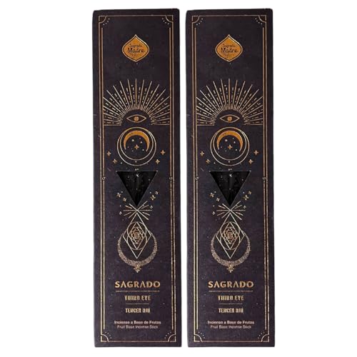 Sagrada Madre - Incienso Sagrado del Tercer Ojo | 6 Varillas Premium de Sahumerio Natural y Artesano de 1 Hora de Duración para Sabiduría Interior, Espiritualidad e Intuición Hecho a Mano.