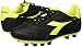 Diadora Brasil R Mdpu, Botas de fútbol Hombre, Nero Nero Giallo Fluo,...