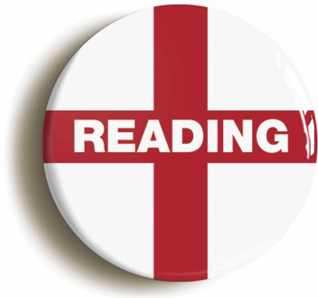 Reading England Flag Fridge Magnet (Circular 2inch / 50mm Diameter)