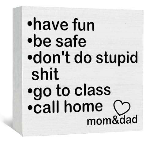 Nitelat Call Your Mom Signs - Dorm Decor for College Girls Guys College Dorm Essentials for Guys High School Graduation Gifts Have Fun Be Safe Dont Do Stupid Shit Go to Class Call Home