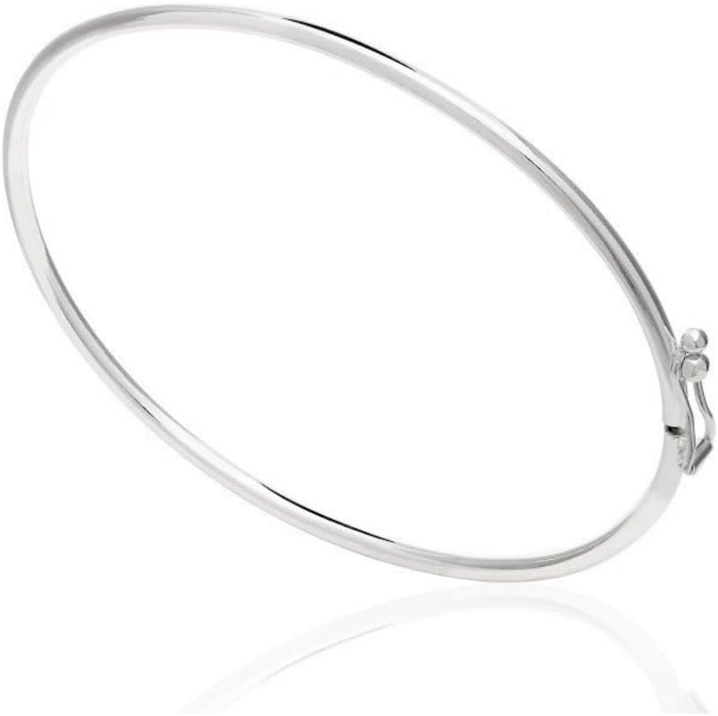 Bracelete em Prata Fio Redondo 6,3 cm Interno Joia em Prata 925 100% Original