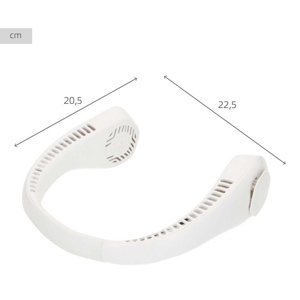 AKTIVE 61589 Ventilador de Cuello, 22,5x20,5 cm, 3 Modos Aire, 2-6 Horas duración, Cargador USB Incluido, Material ABS y Silicona, Aire Cuello, Ventiladores