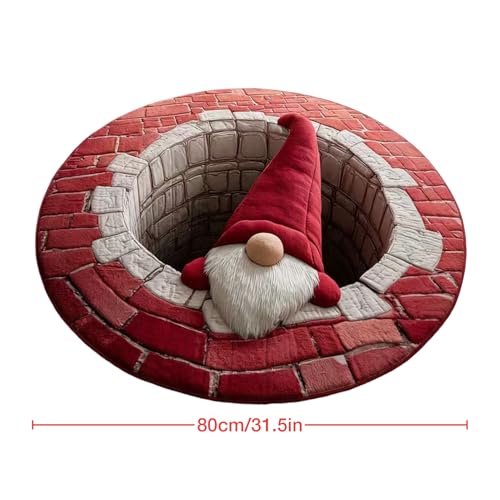 Alfombras de baño de Navidad con relieve visual decorativo para suelos de casa 6