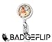 Cute Fall Gnome Badge Reel Nurse Medical ID Holder Retractable Badge Holder 1.5 Inch Button (Black, Belt Clip) (White, Alligator Clip)