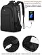MATEIN Business Laptop Rucksack 15,6 Zoll Reise Laptoptasche mit USB Ladeanschluss Wasserabweisend Daypack Arbeit College Computer Herren Damen, Schwarz
