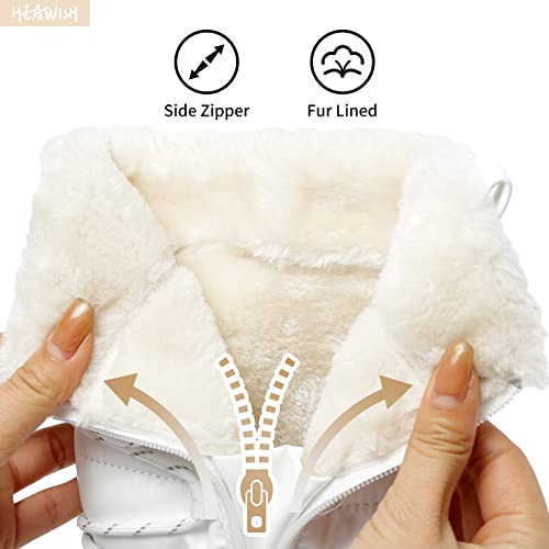 HEAWISH Women’s Winter Snow Boot Fur Lined Mid Calf Warm Boots2