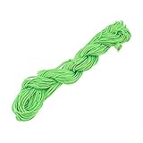 Ruilogod Bracelet en nylon Bracelet tressé String 1MMX25M Vert fluorescent