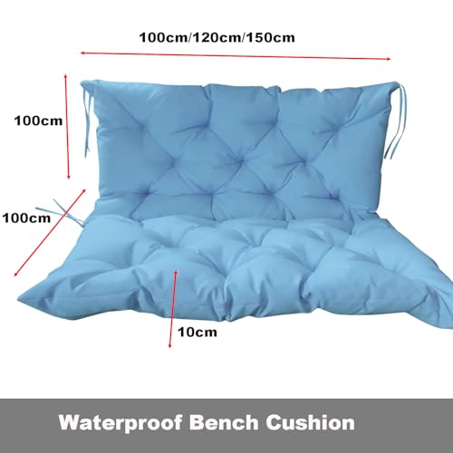 Almohadilla impermeable OutdoorBench Cush con respaldo suave lavable para columpio de terraza 5